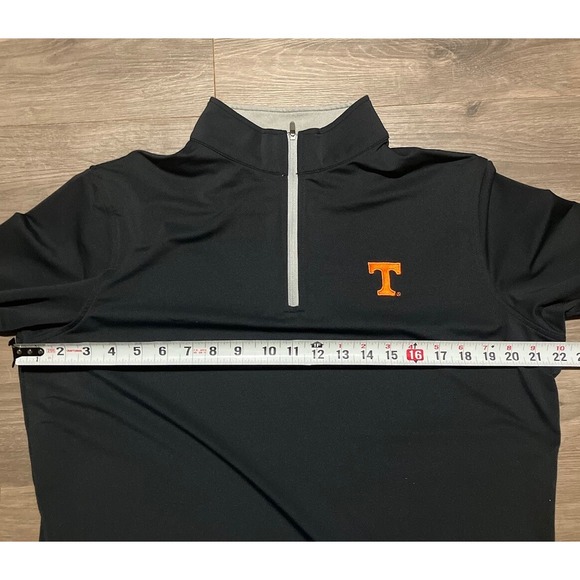 Peter Millar Perth 1/4 Zip Size Medium Tennessee Volunteers Black Performance - Picture 6 of 7